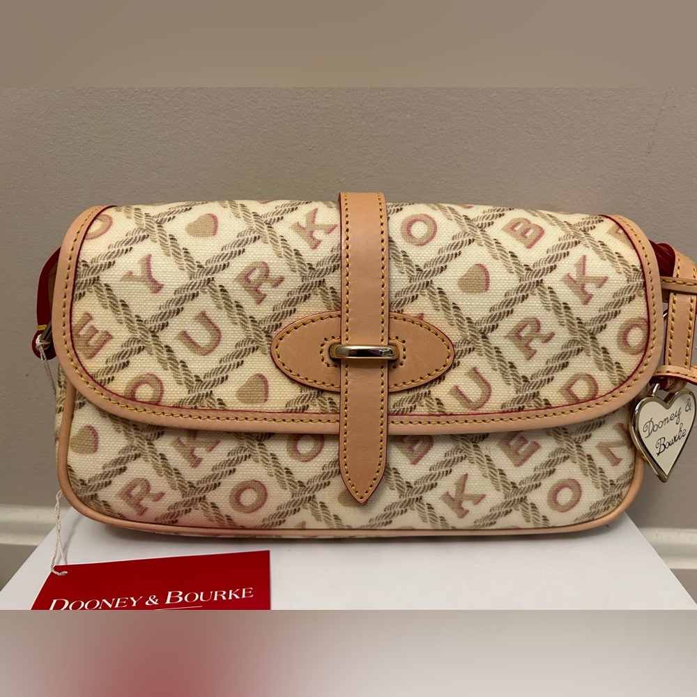 Vintage NWT Dooney & Bourke Small Flap Bag in Ivory